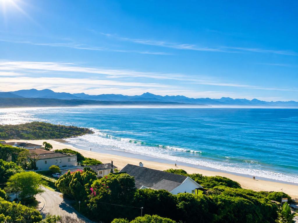 Central Beach panorama at Tremezzo Plett